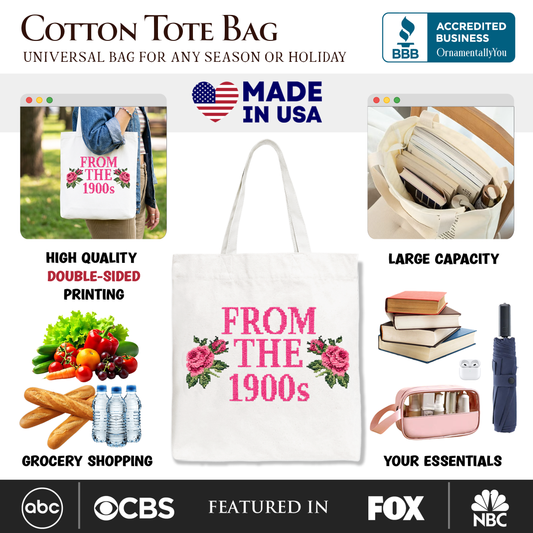 Floral From The 1900s Canvas Tote Bag