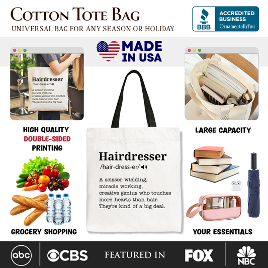 Hairdresser Definition Canvas Tote Bag