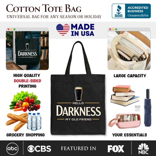 Hello Darkness My Old Friend Canvas Tote Bag