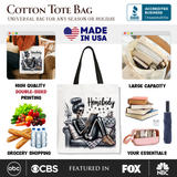 Homebody Reading Skeleton Canvas Tote Bag