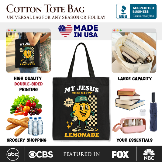 Jesus Lemonade Canvas Tote Bag