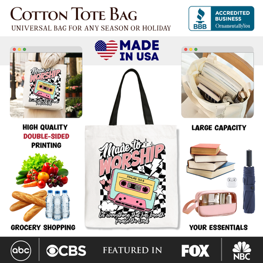 Made To Worship Canvas Tote Bag