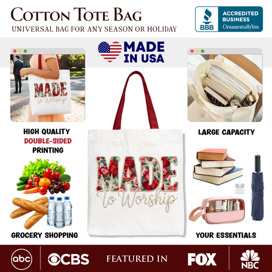 Made To Worship Canvas Tote Bag