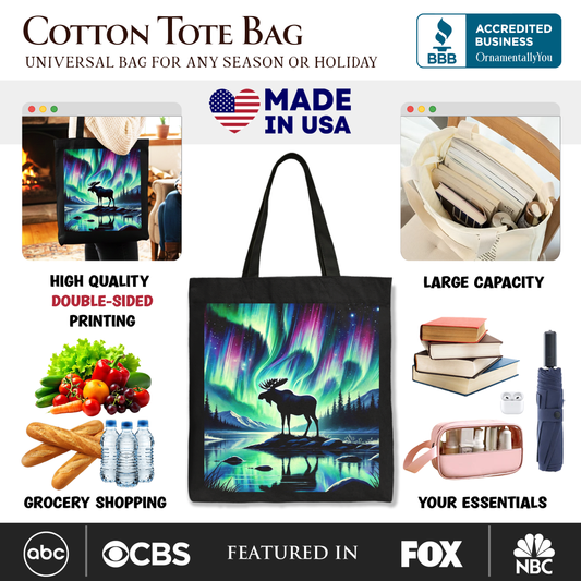 Under The Northern Lights Canvas Tote Bag