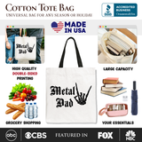 Metal Dad Canvas Tote Bag