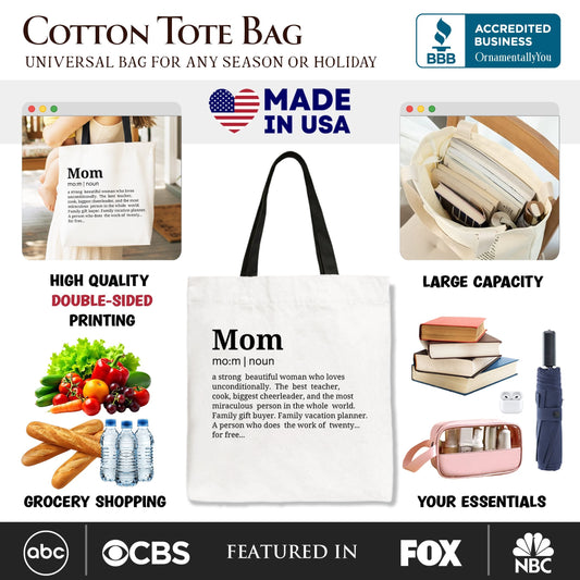 Mom Definition Canvas Tote Bag