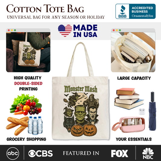 Monster Mash Canvas Tote Bag