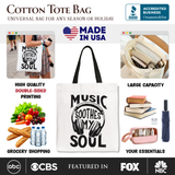 Music Soothes My Soul Canvas Tote Bag
