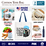 Not Old Black Cat Canvas Tote Bag