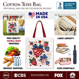 Patriotic Strawberries Tote Bag