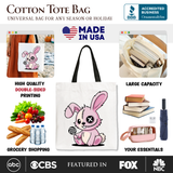 Zombie Bunny Canvas Tote Bag
