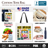 School Bus Driver Canvas Tote Bag