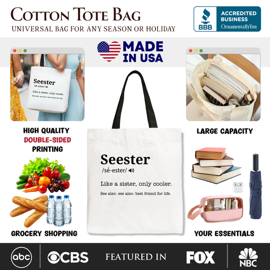 Seester Definition Canvas Tote Bag