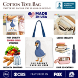 She Doesnt Even Go Here Canvas Tote Bag