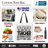 Teacher Label Canvas Tote Bag