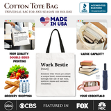 Work Bestie Definition Canvas Tote Bag