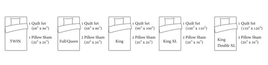 Striped Reversible Quilt Set