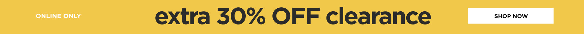 Extra 30% off Clearance