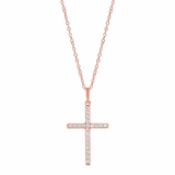 0.25 Carat Lab Grown Cross Diamond Necklace