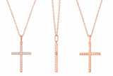 0.25 Carat Lab Grown Cross Diamond Necklace