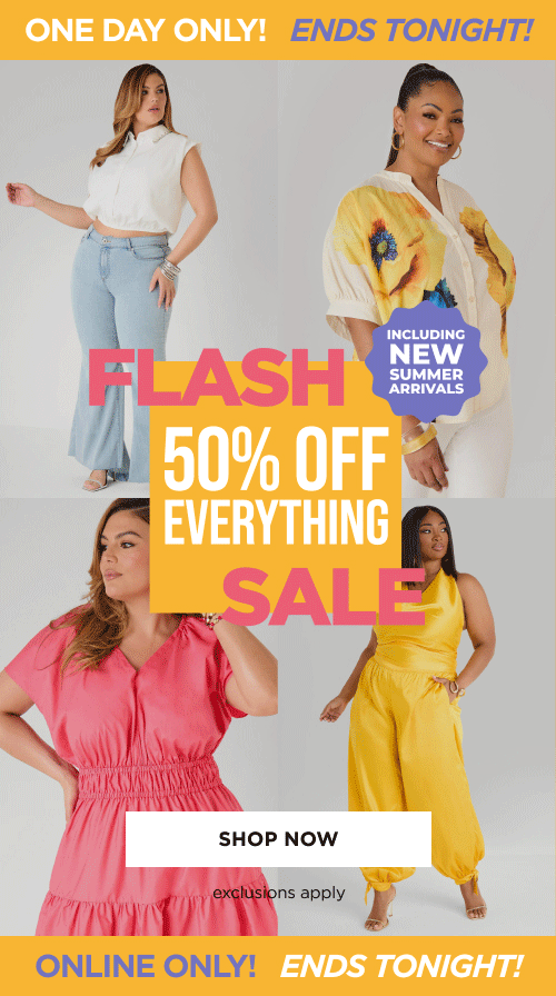 50% off Everything Including New Arrivals