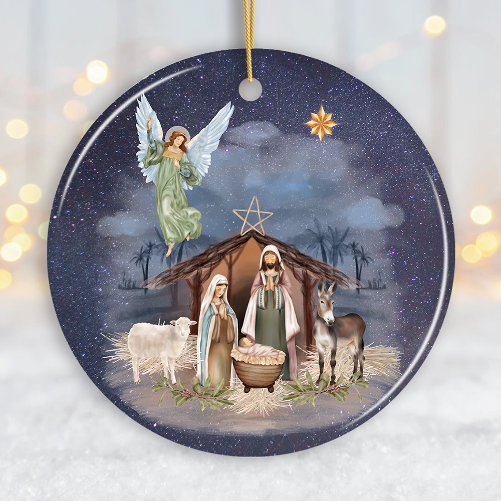 Jesus and Mary Nativity Christmas Ornament