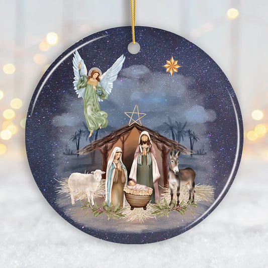Jesus and Mary Nativity Christmas Ornament