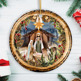 Rustic Nativity Ornament