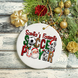 Santas Favorite Soccer Player Ornament