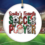 Santas Favorite Soccer Player Ornament