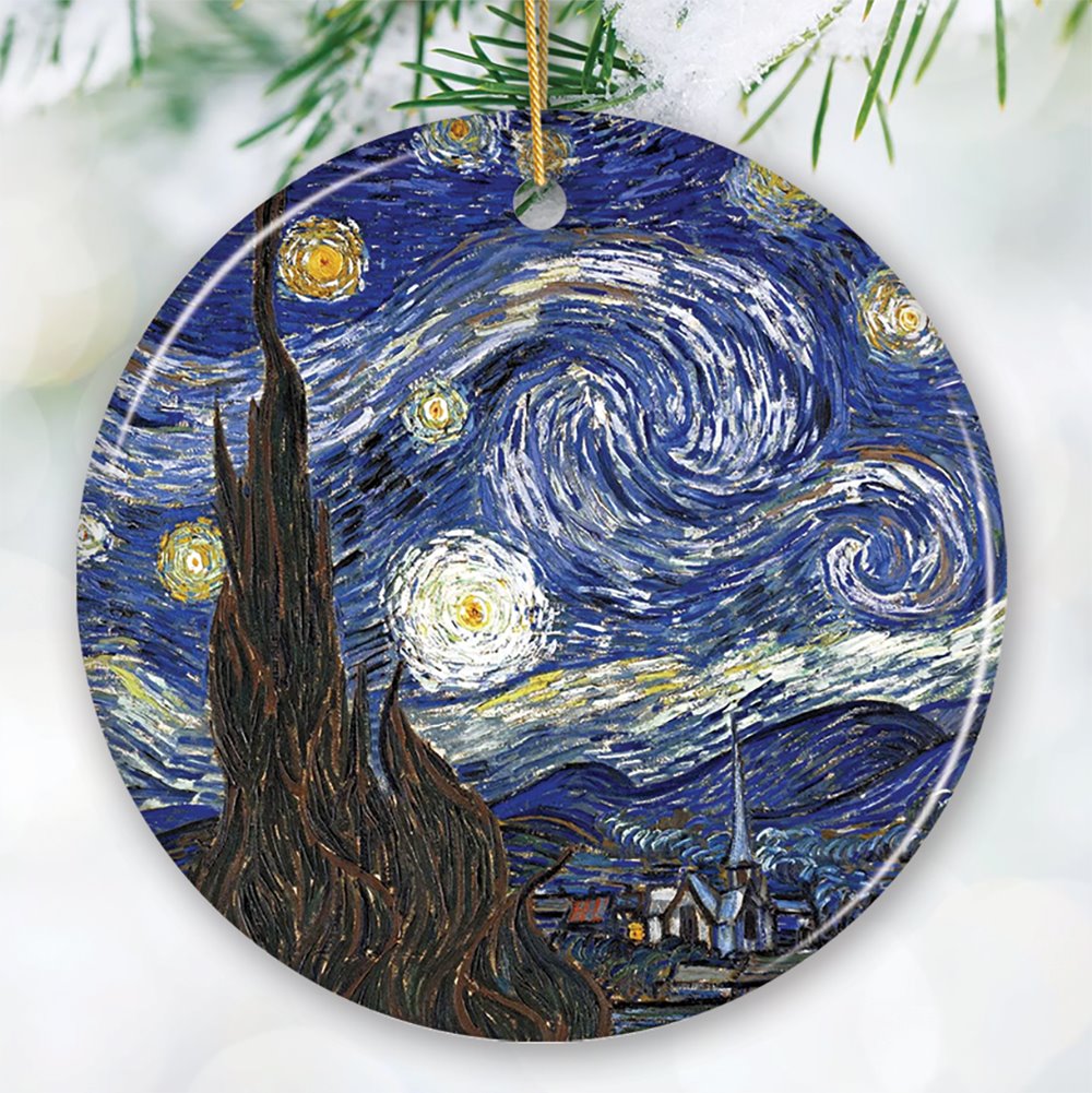 Starry Night Ceramic Ornament