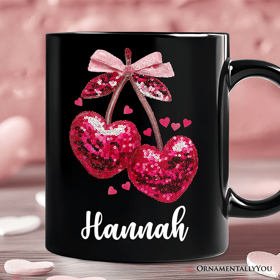 Cherry Heart Ceramic Mug