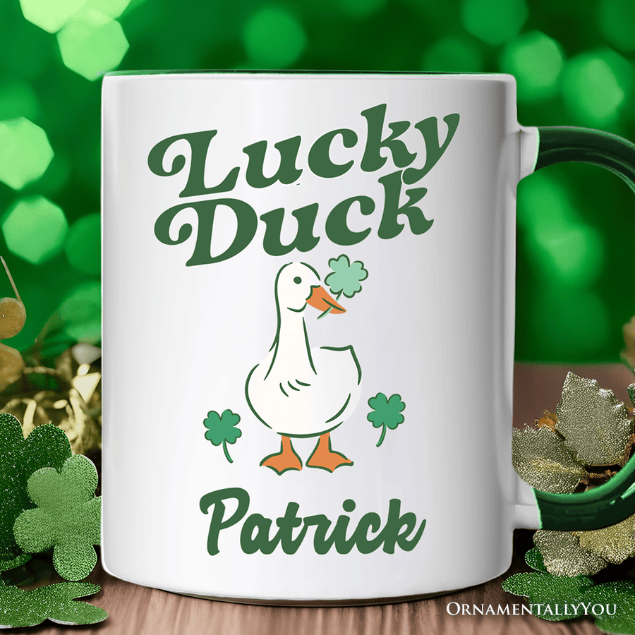 Lucky Duck St Patricks Day Mug