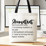 Accountant Definition Canvas Tote Bag