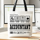 Accountant Nutrition Facts Canvas Tote Bag