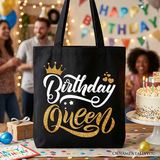 Birthday Queen Canvas Tote Bag