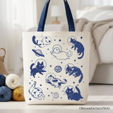 Cats In Space Canvas Tote Bag