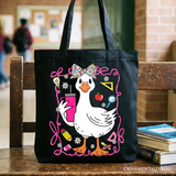 Teacher Goose Canvas Tote Bag