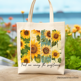 Among the Sunflowers Canvas Tote Bag