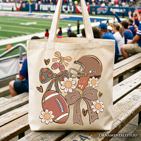 Football Mom Canvas Tote Bag
