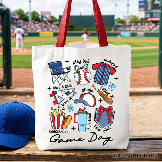 Game Day Baseball Tote Bag