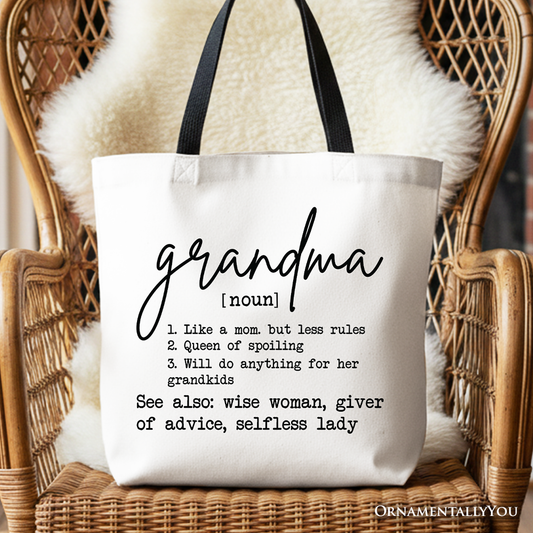 Grandma Definition Canvas Tote Bag