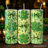 Shamrock Bow Print 20oz Tumbler