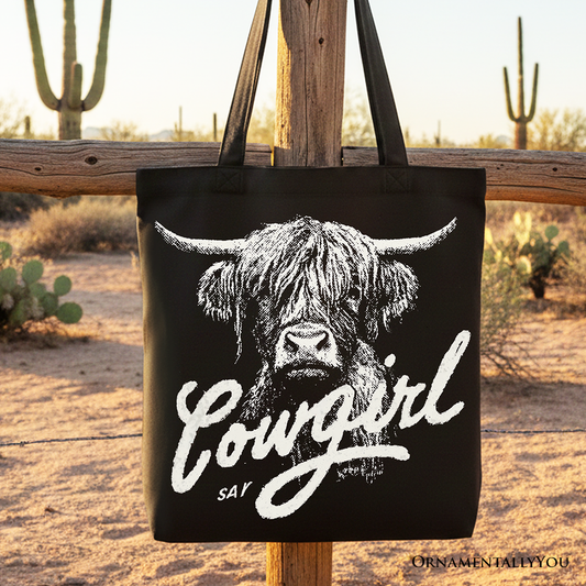 Cowgirl Canvas Tote Bag