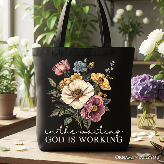 God Is Working Canvas Tote Bag