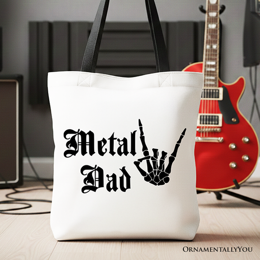 Metal Dad Canvas Tote Bag
