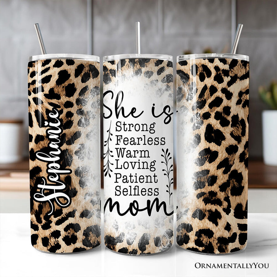 She Is Mom Leopard Print 20oz Tumbler