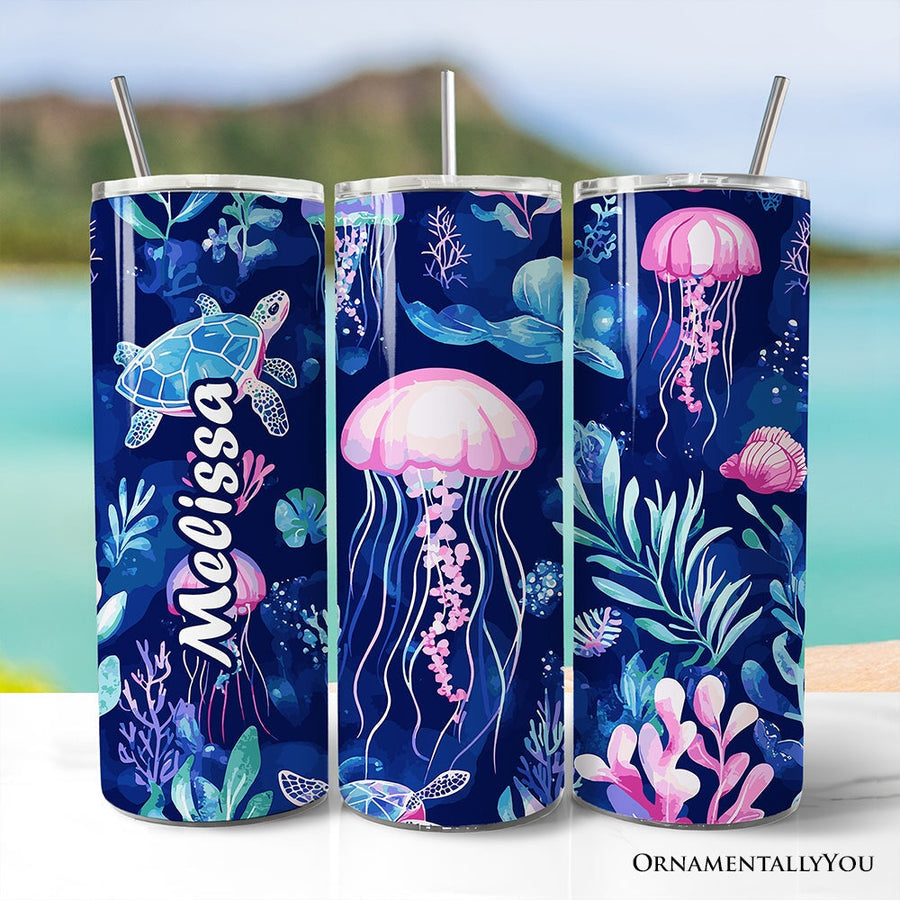 Jellyfish And Sea Turtle 20oz Tumbler
