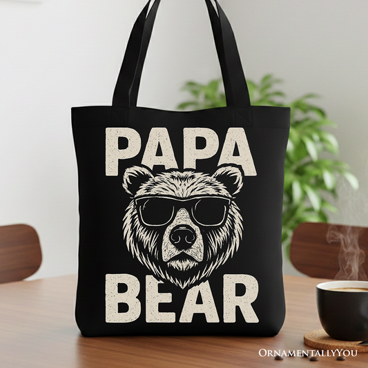 Papa Bear Canvas Tote Bag