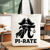 Pi Rate Canvas Tote Bag